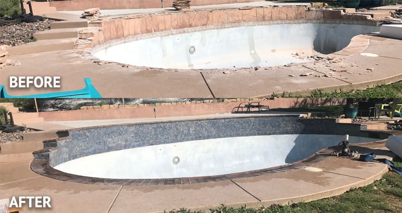 Before and After Pool Remodel