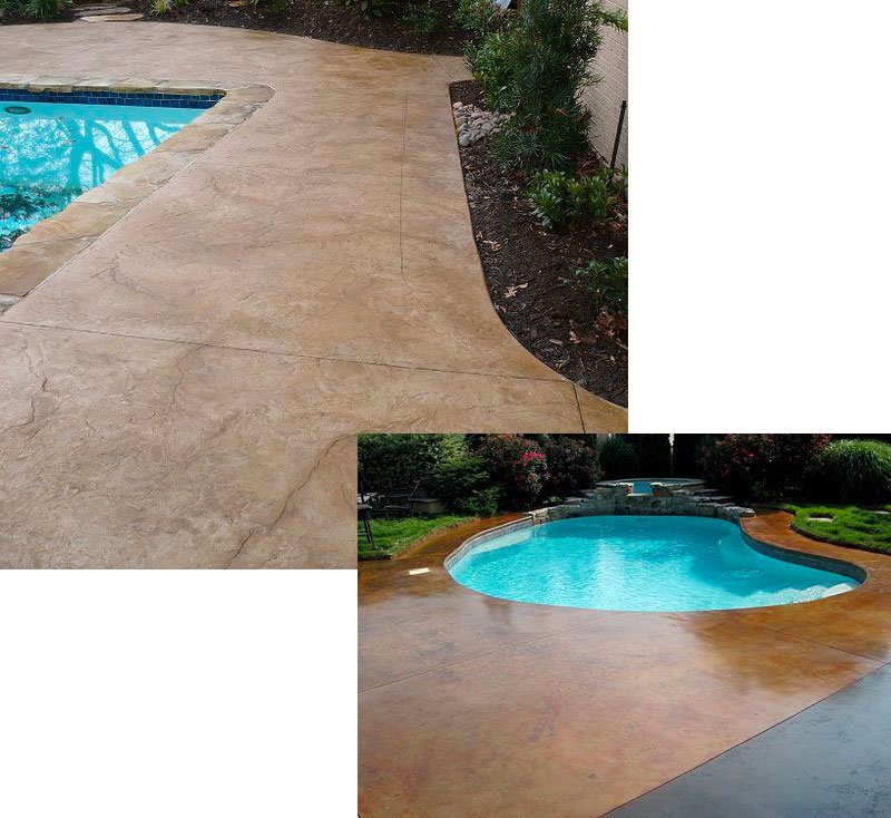 Gestempeltes Beton-Pooldeck