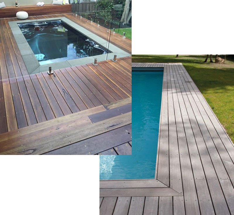 Pooldeck aus Holz