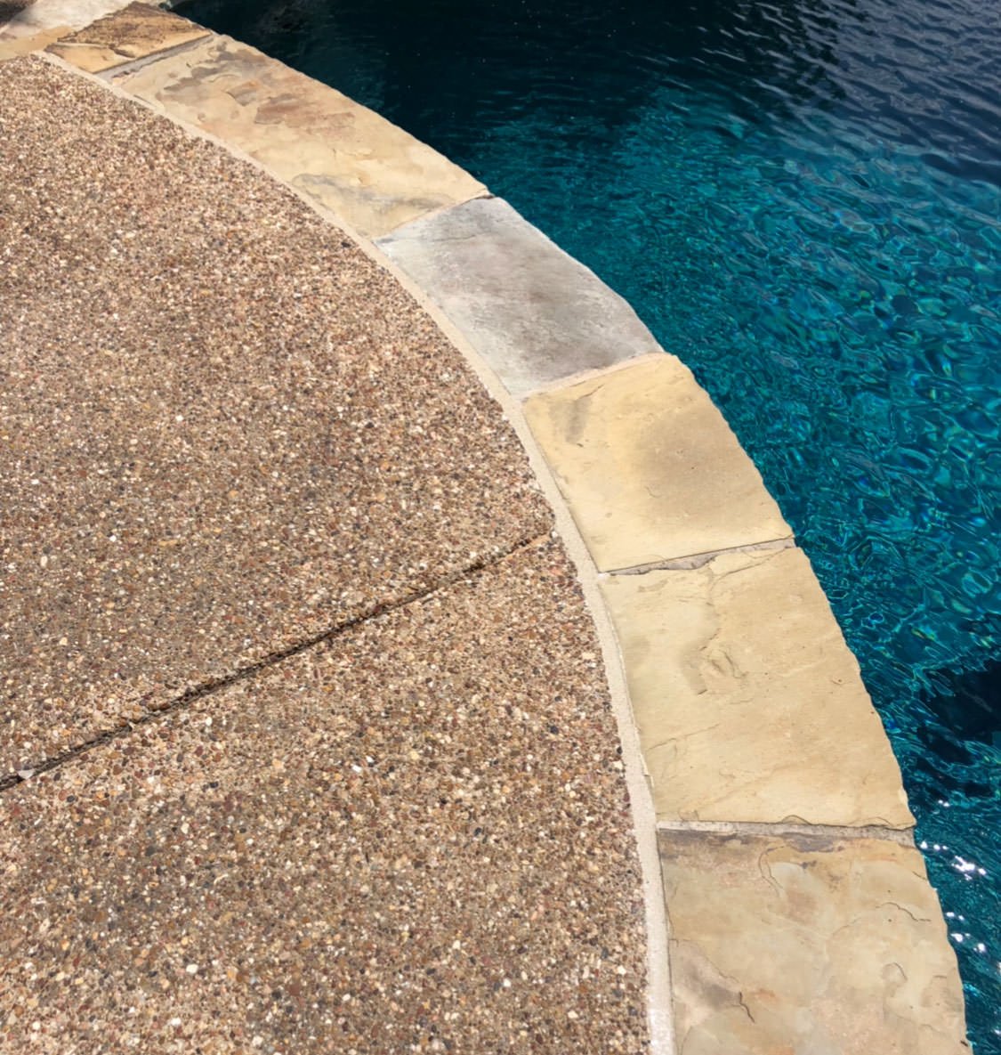 Pool coping and mastic