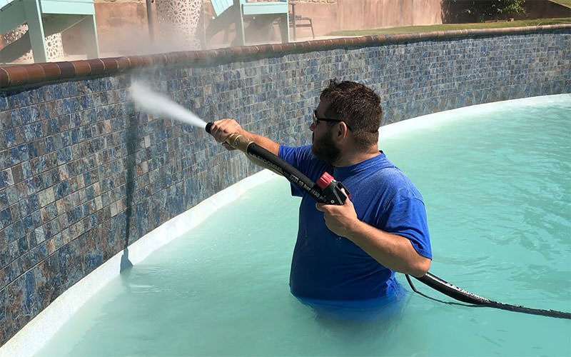 Pool Tile & Surface Cleaning with Dustless Blasting ...