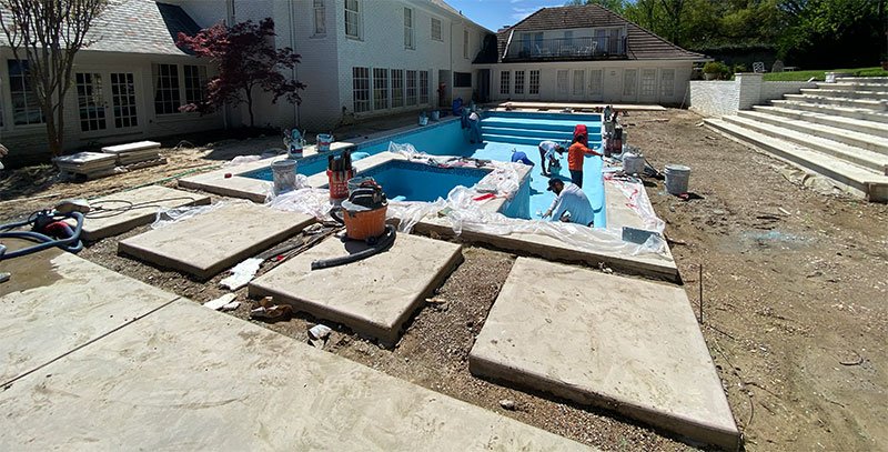 Pool surfacing with NPT PolishedScapes