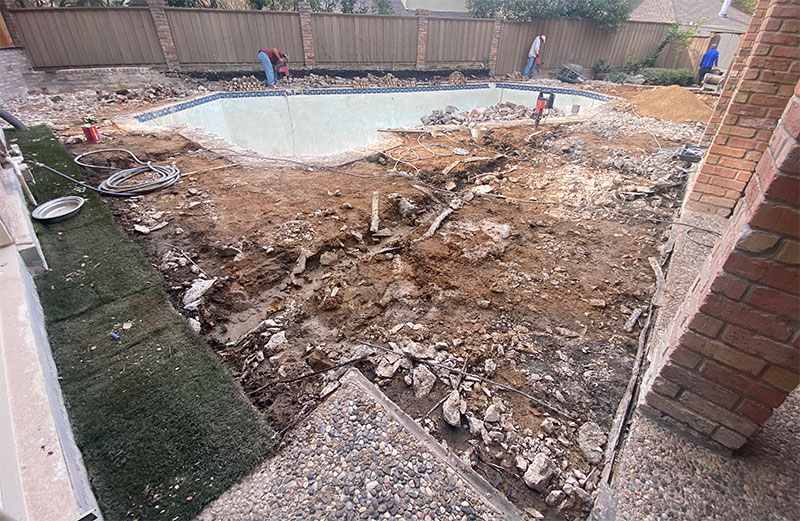 During Pool Renovation in Dallas
