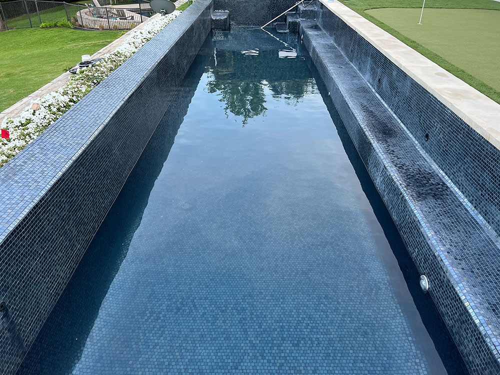 Pool tile installation